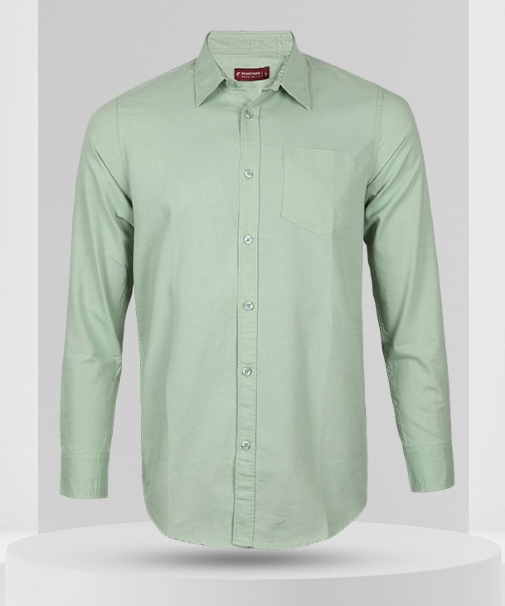 Oxford Cotton Lemon Color Full Sleeve Shirt For Men's