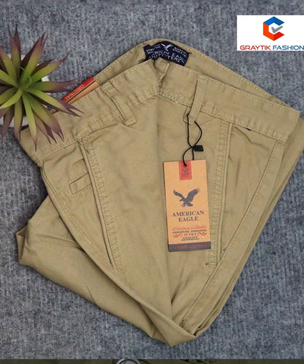 Men's Soft Non-Stretchable Slimfit (Cream Color) Formal Gabardine Pant