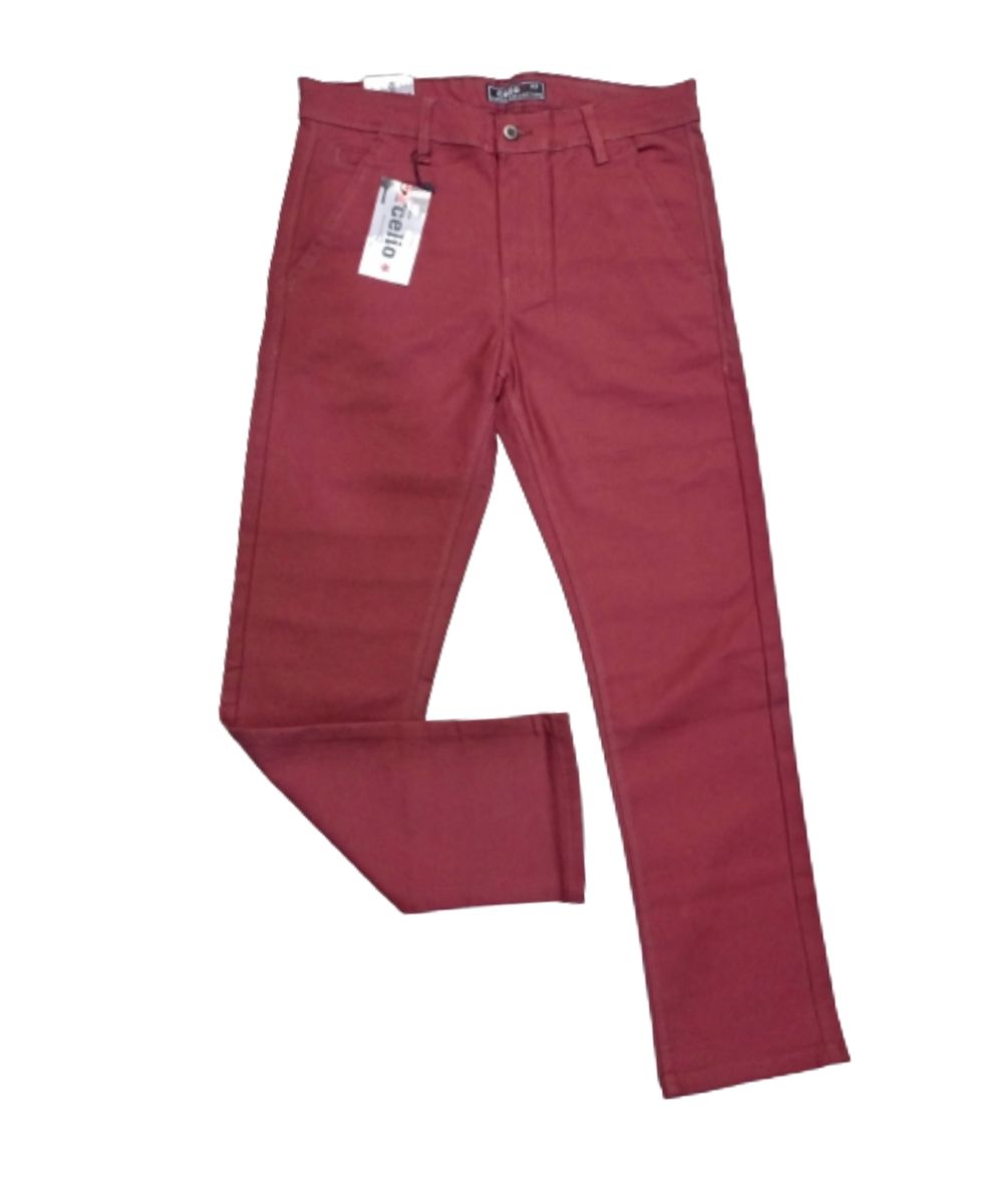 Men's Dark Brown Cotton Stretchable Gabardine Pant
