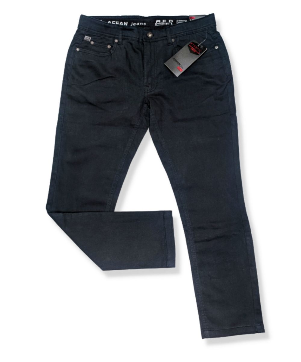 Men's Export (Affan) Stretchable Pure Black Gabardine Pant