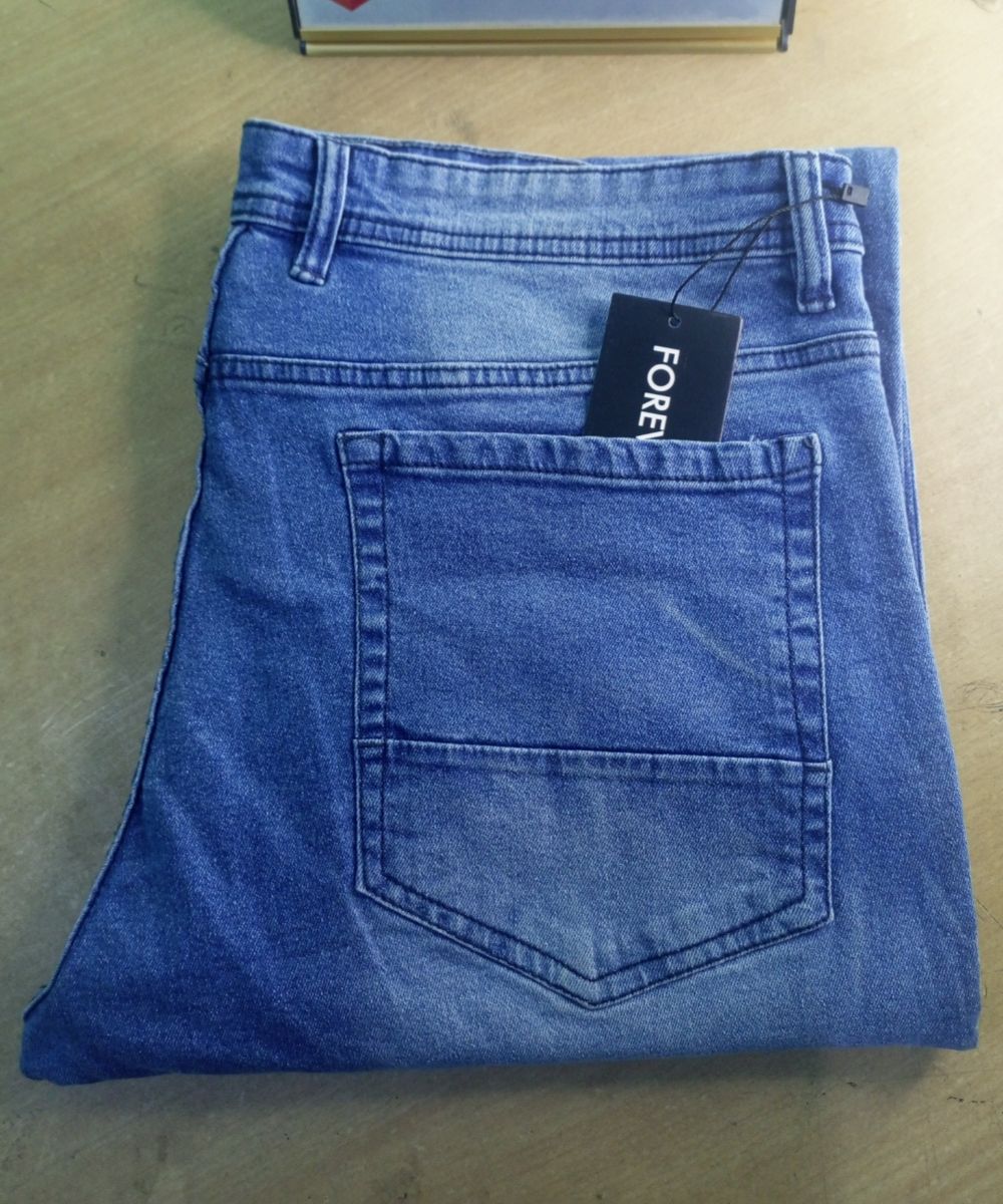 Men's 100% Export Stretchable Light Blue Denim Pant
