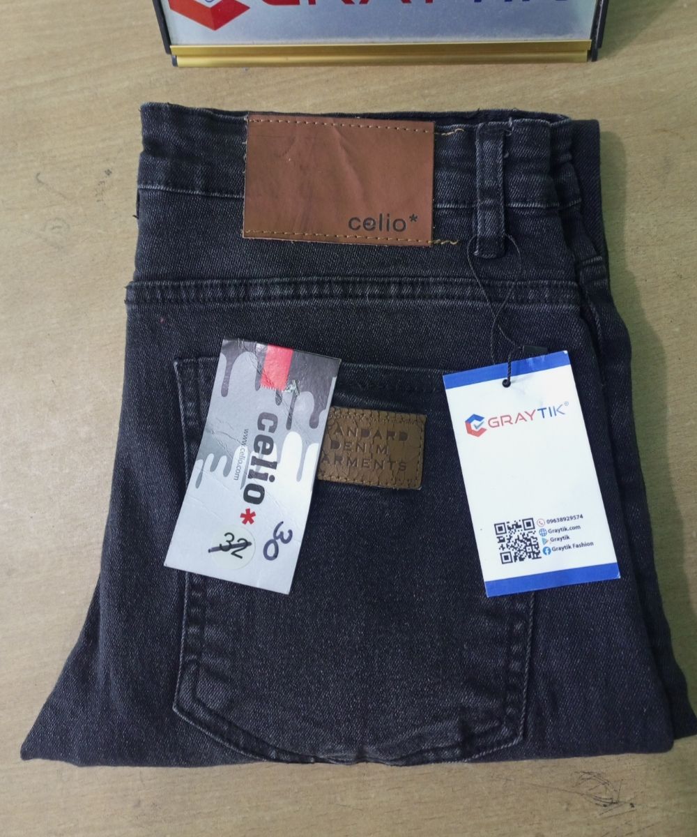 Men's Stretchable Black Gabardine Pant